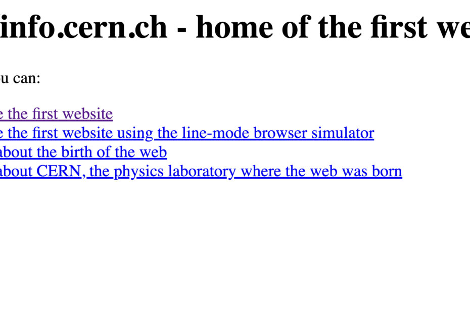 The first ever website